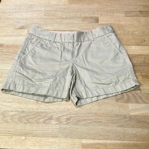 J.Crew chino rare find Tan Bermuda Shorts with Cuffed Hem and Flat Front Size:0